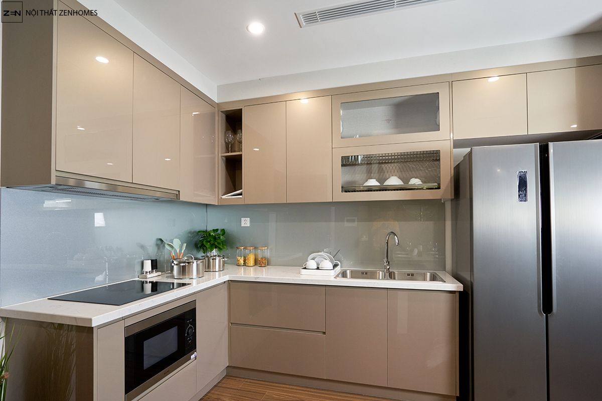 Tủ bếp chống ẩm Arcylic - Dự án Chung cư Vinhomes West Point